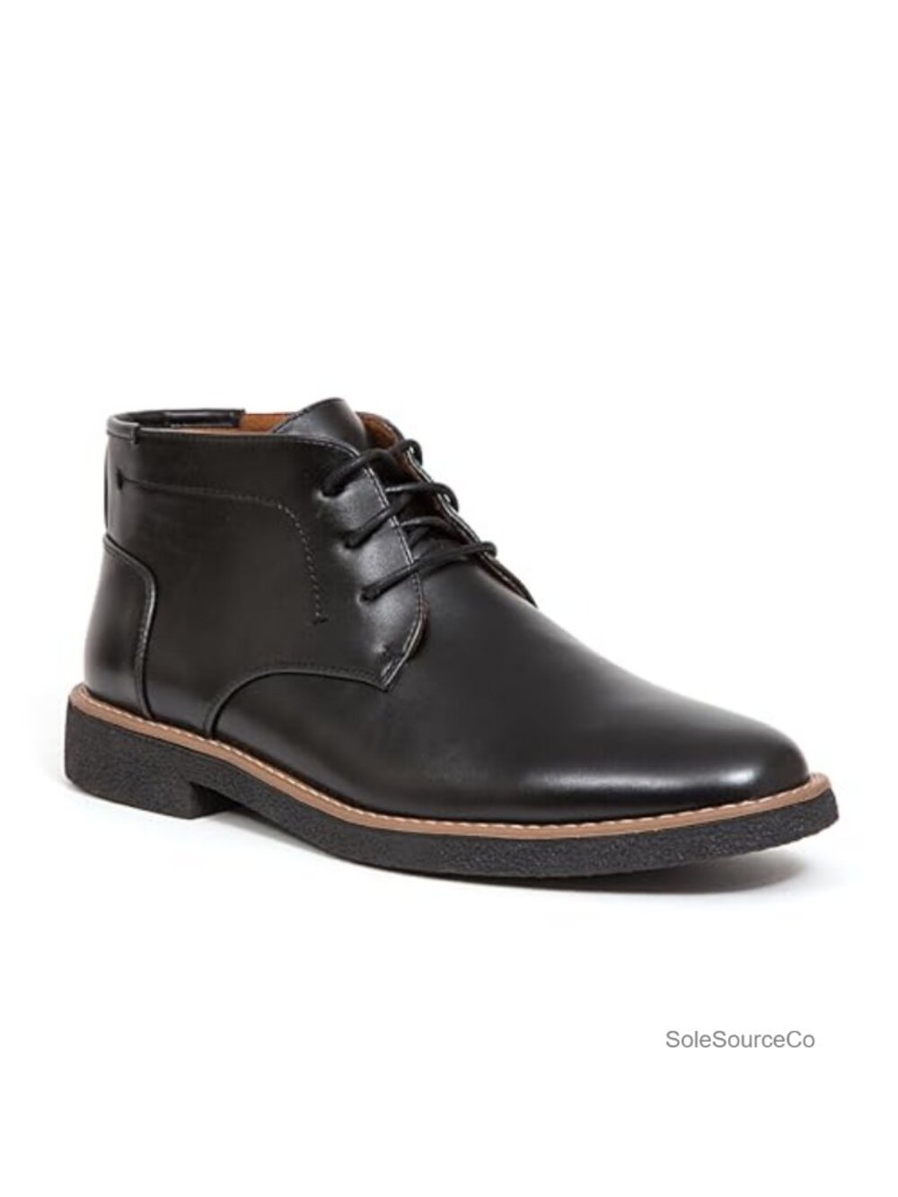 Deer Stags Mens Bangor Chukka Boot Faux Leather Memory Foam Dress Casual